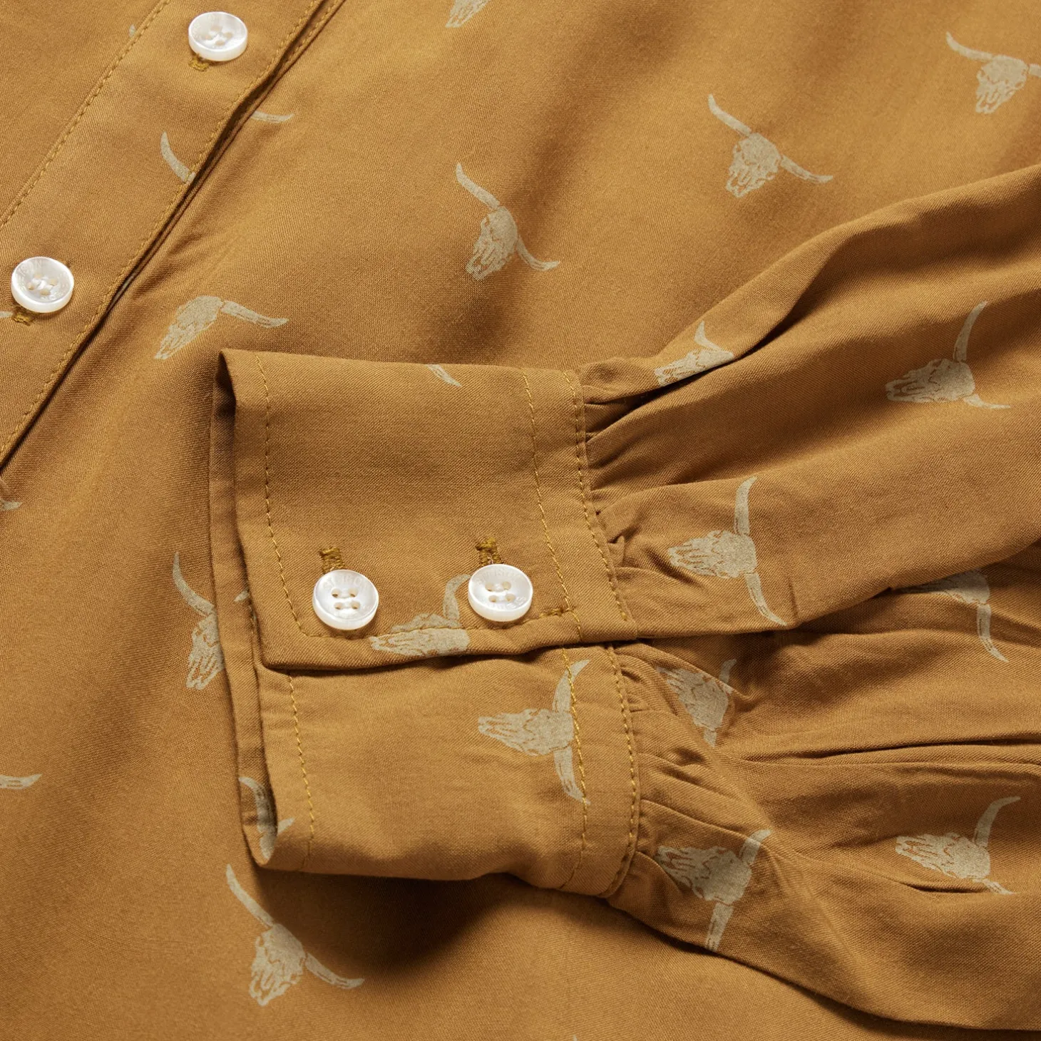Mojave Longhorn Print Poet Blouse