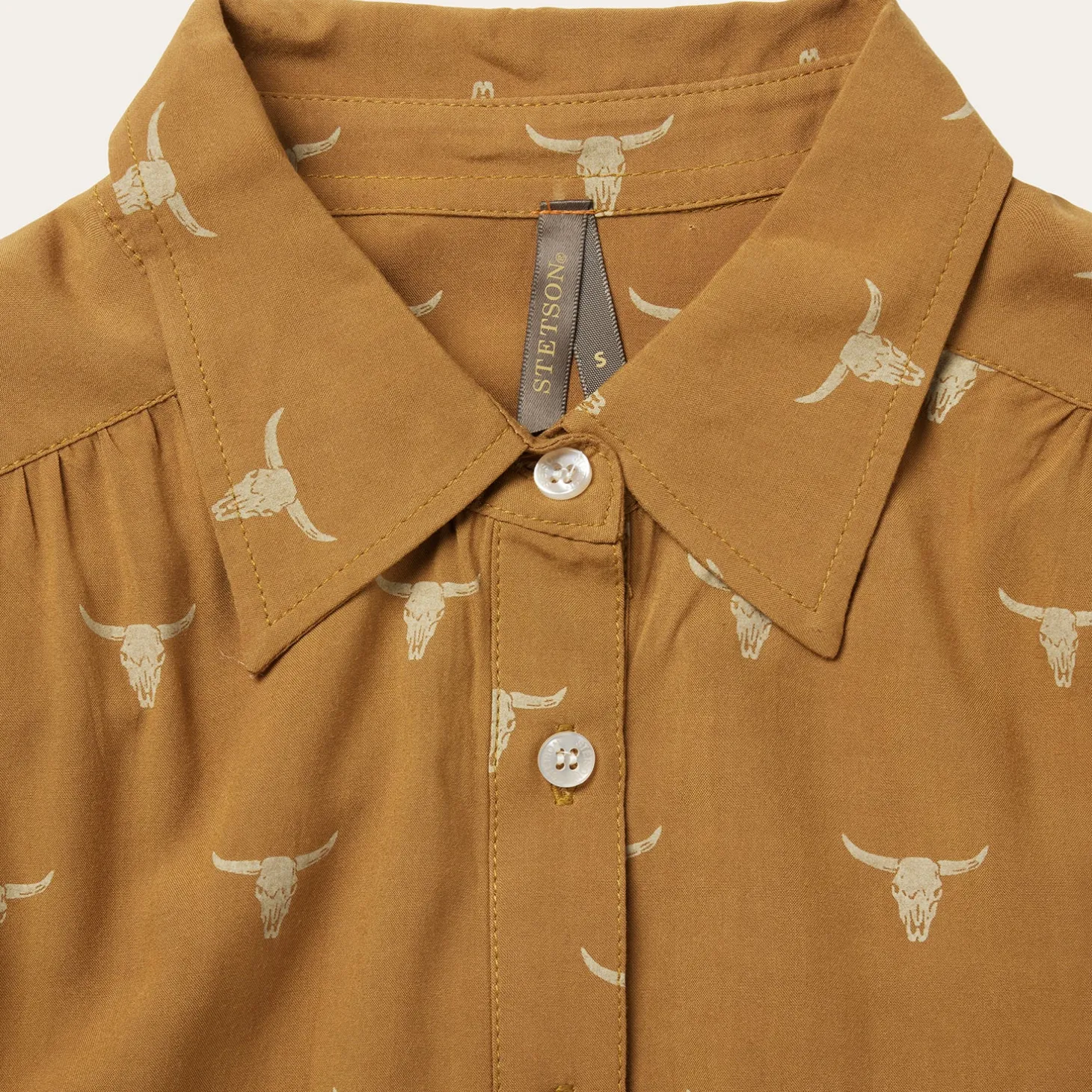 Mojave Longhorn Print Poet Blouse