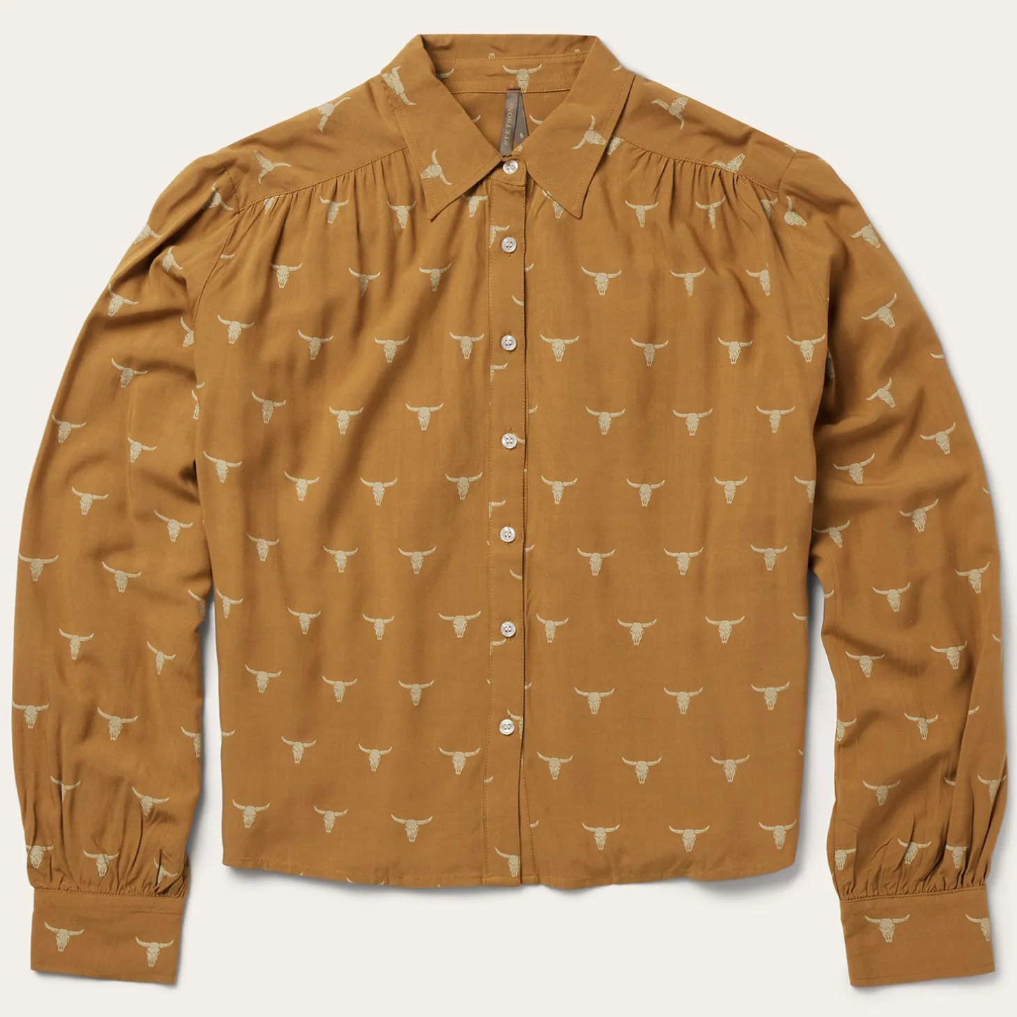 Mojave Longhorn Print Poet Blouse