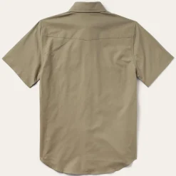 Olive Oxford Short Sleeve Western Shirt