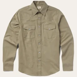 Olive Oxford Western Shirt