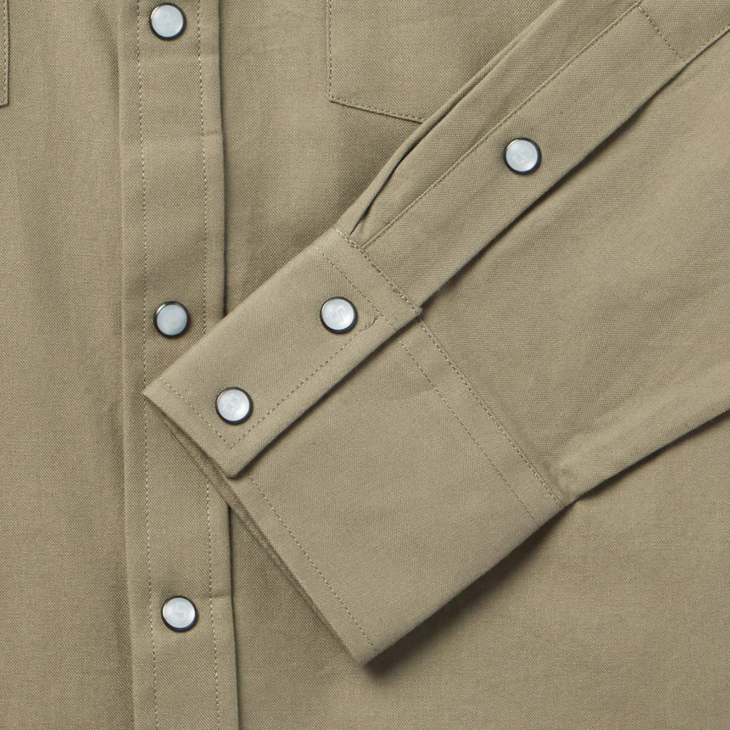Olive Oxford Western Shirt