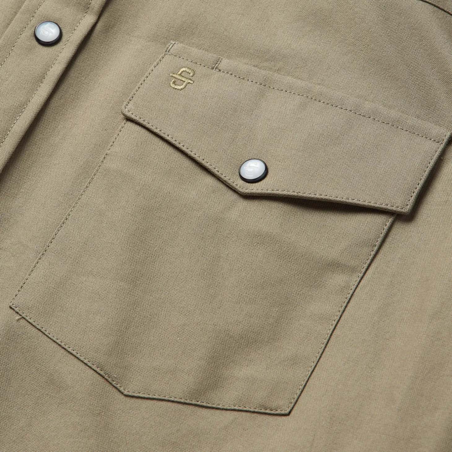 Olive Oxford Western Shirt