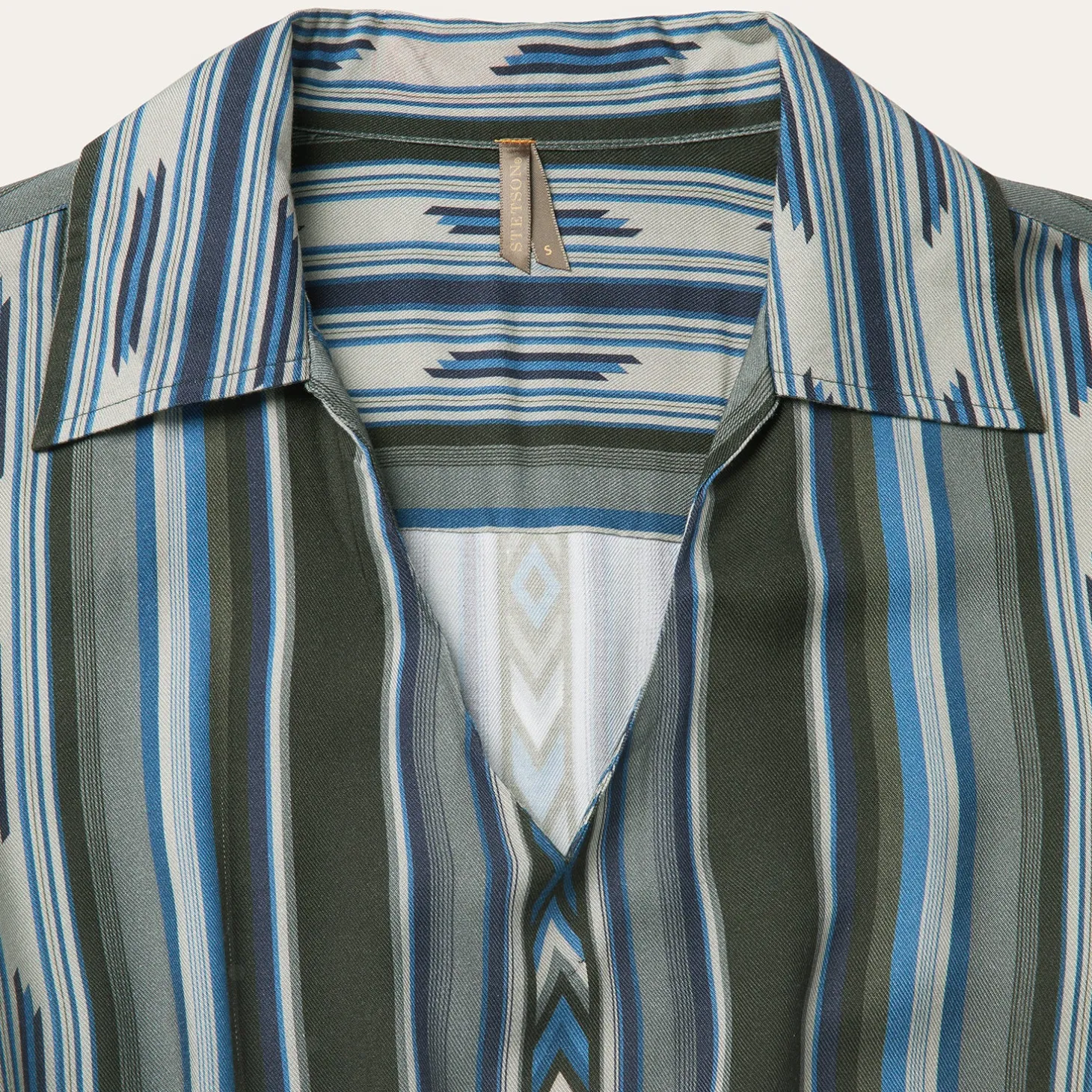 Olive Serape Print Western Dress