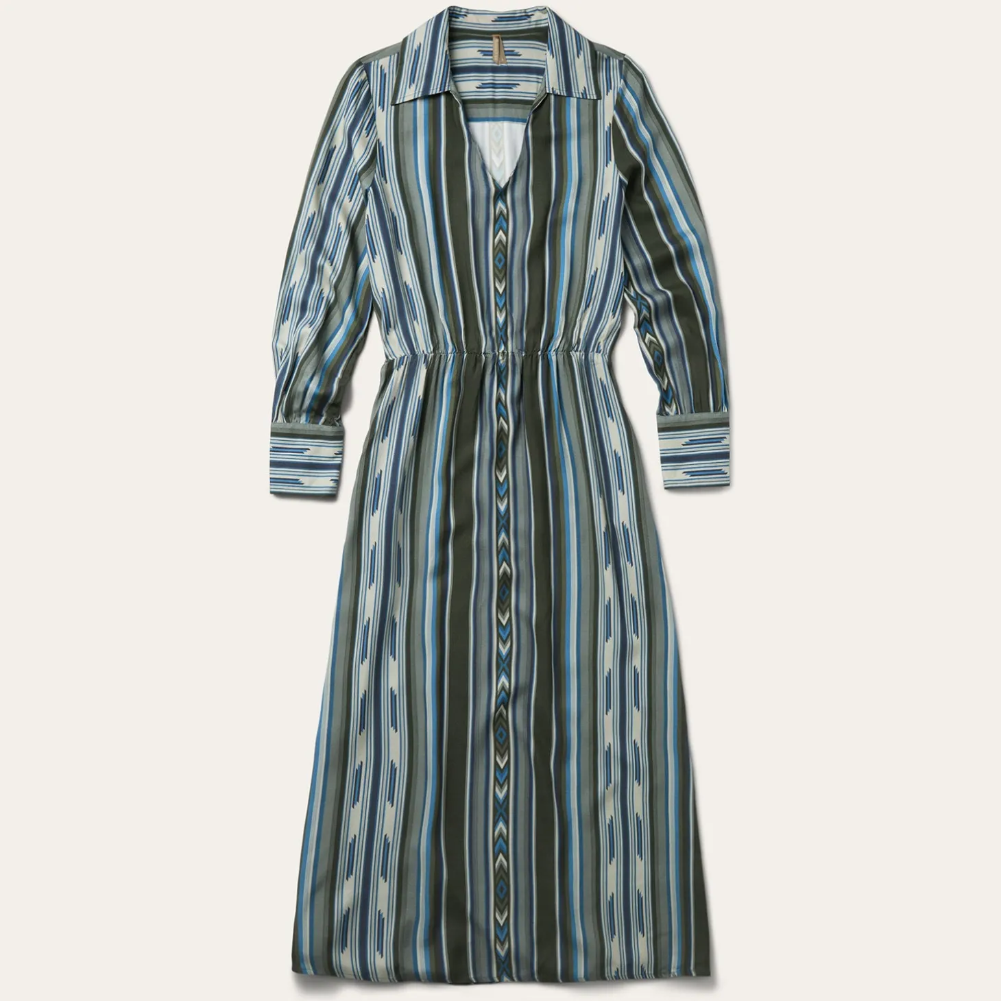 Olive Serape Print Western Dress