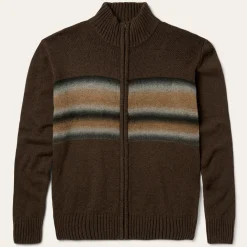 Ombre Border Stripe Cardigan