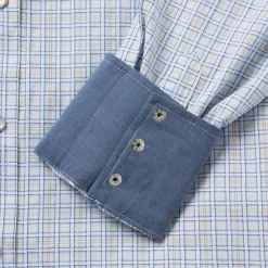 Ombre Plaid Check Western Shirt