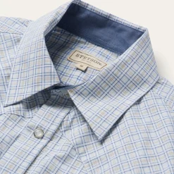 Ombre Plaid Check Western Shirt