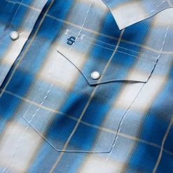 Ombre Plaid Short Sleeve Shirt