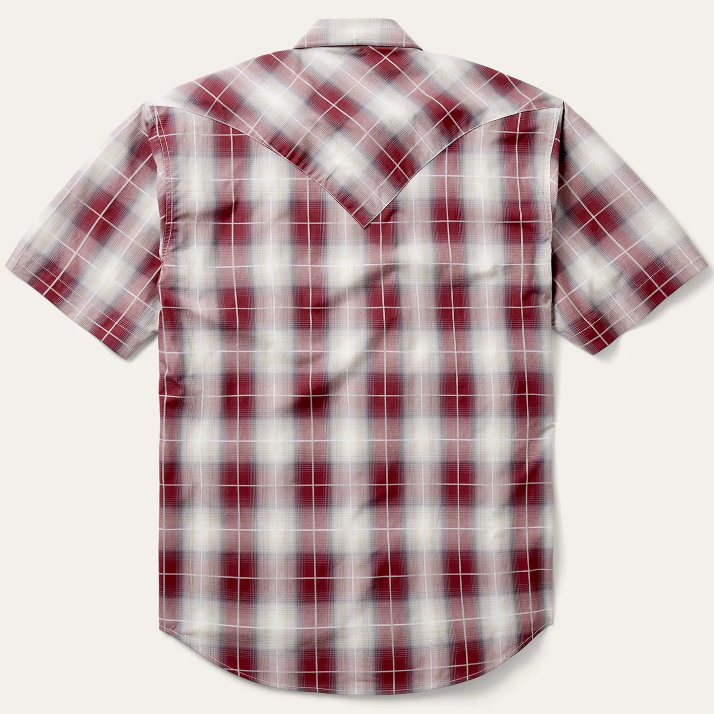 Ombre Plaid Short Sleeve Shirt