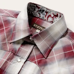 Ombre Plaid Short Sleeve Shirt
