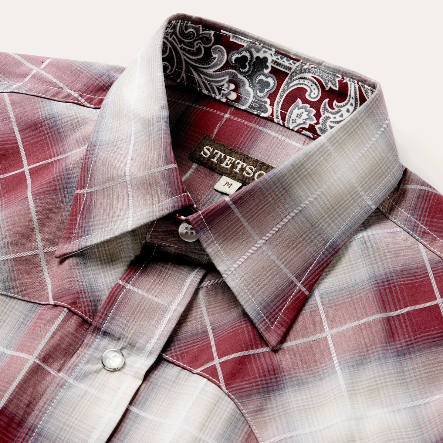 Ombre Plaid Short Sleeve Shirt