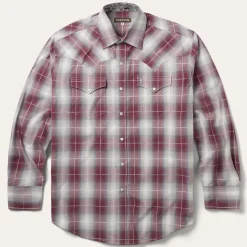 Ombre Plaid Western Shirt