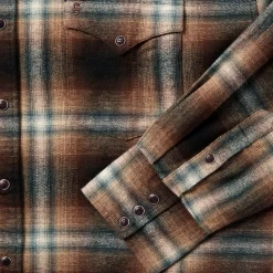 Ombre Plaid Western Shirt