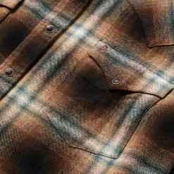 Ombre Plaid Western Shirt