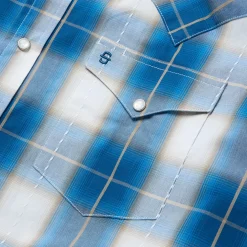 Ombre Plaid Western Shirt