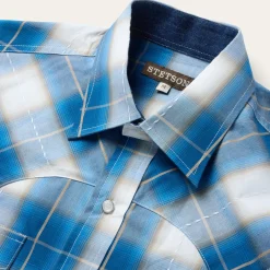 Ombre Plaid Western Shirt