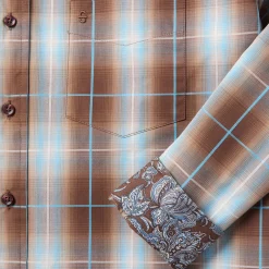Ombre Plaid Western Shirt