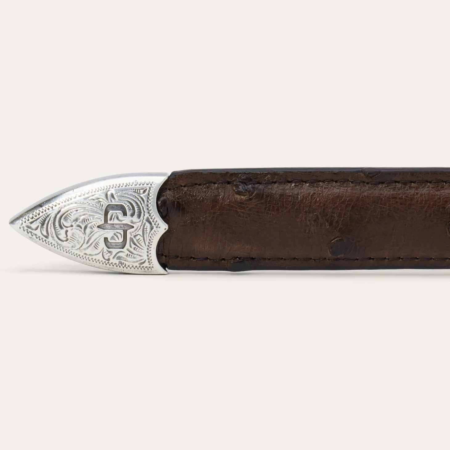 Ostrich Tapered Belt