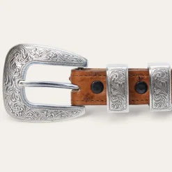 Ostrich Tapered Tab Belt