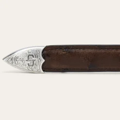 Ostrich Tapered Tab Belt