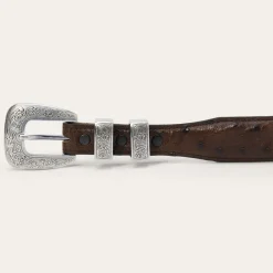 Ostrich Tapered Tab Belt