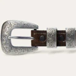 Ostrich Tapered Tab Belt