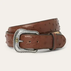 Ostrich Western Tab Belt