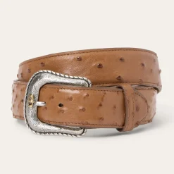 Ostrich Western Tab Belt