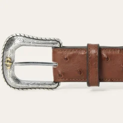 Ostrich Western Tab Belt