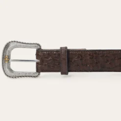 Ostrich Western Tab Belt