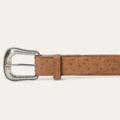 Ostrich Western Tab Belt