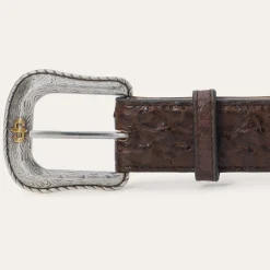 Ostrich Western Tab Belt