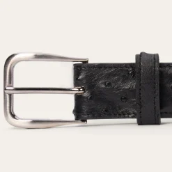 Ostrich Western Tab Belt - 1 1/4" Width
