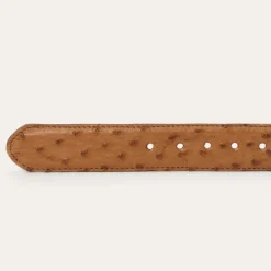 Ostrich Western Tab Belt - 1 1/4