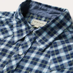 Plaid Twill Dobby Western Shirt