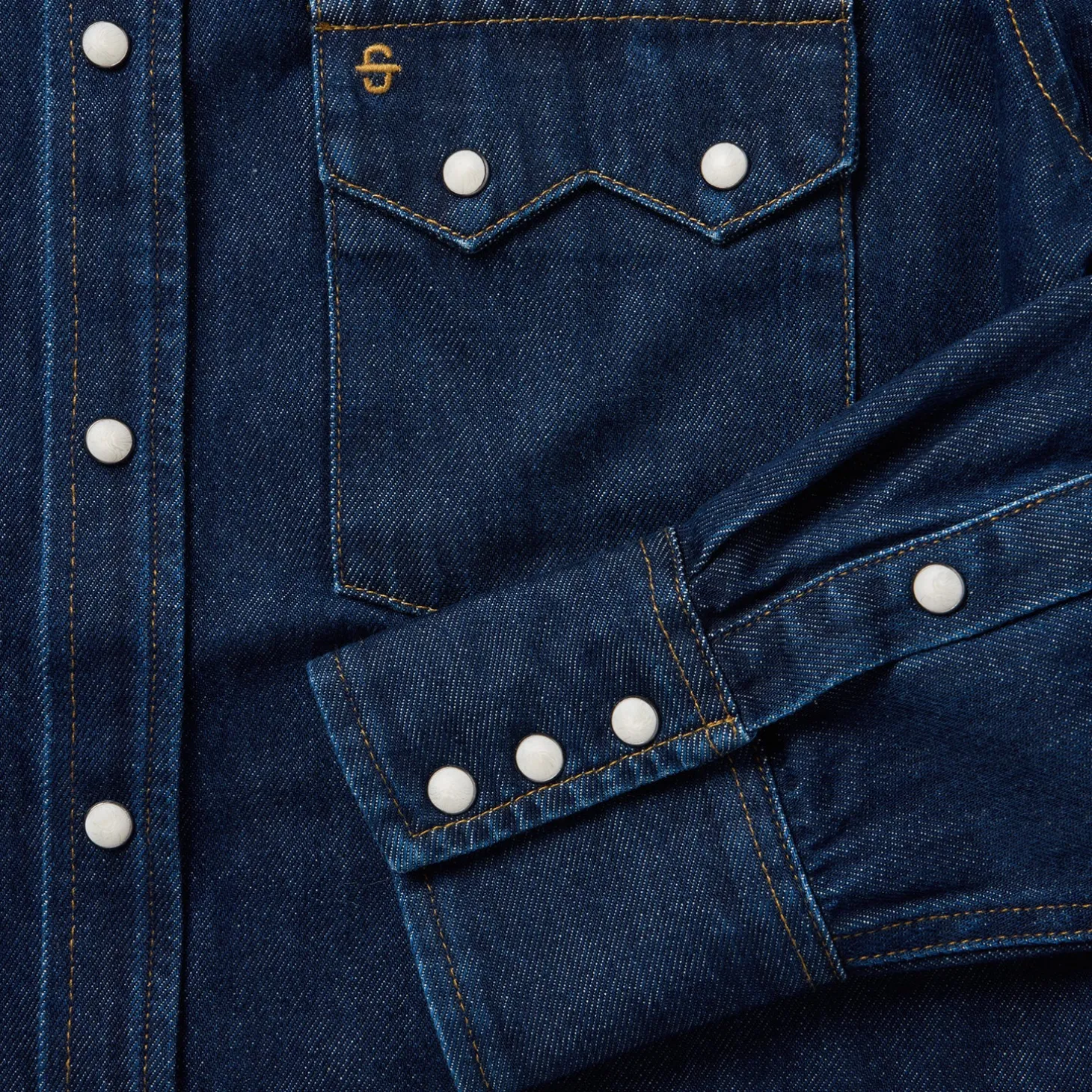 Raw Denim Western Shirt