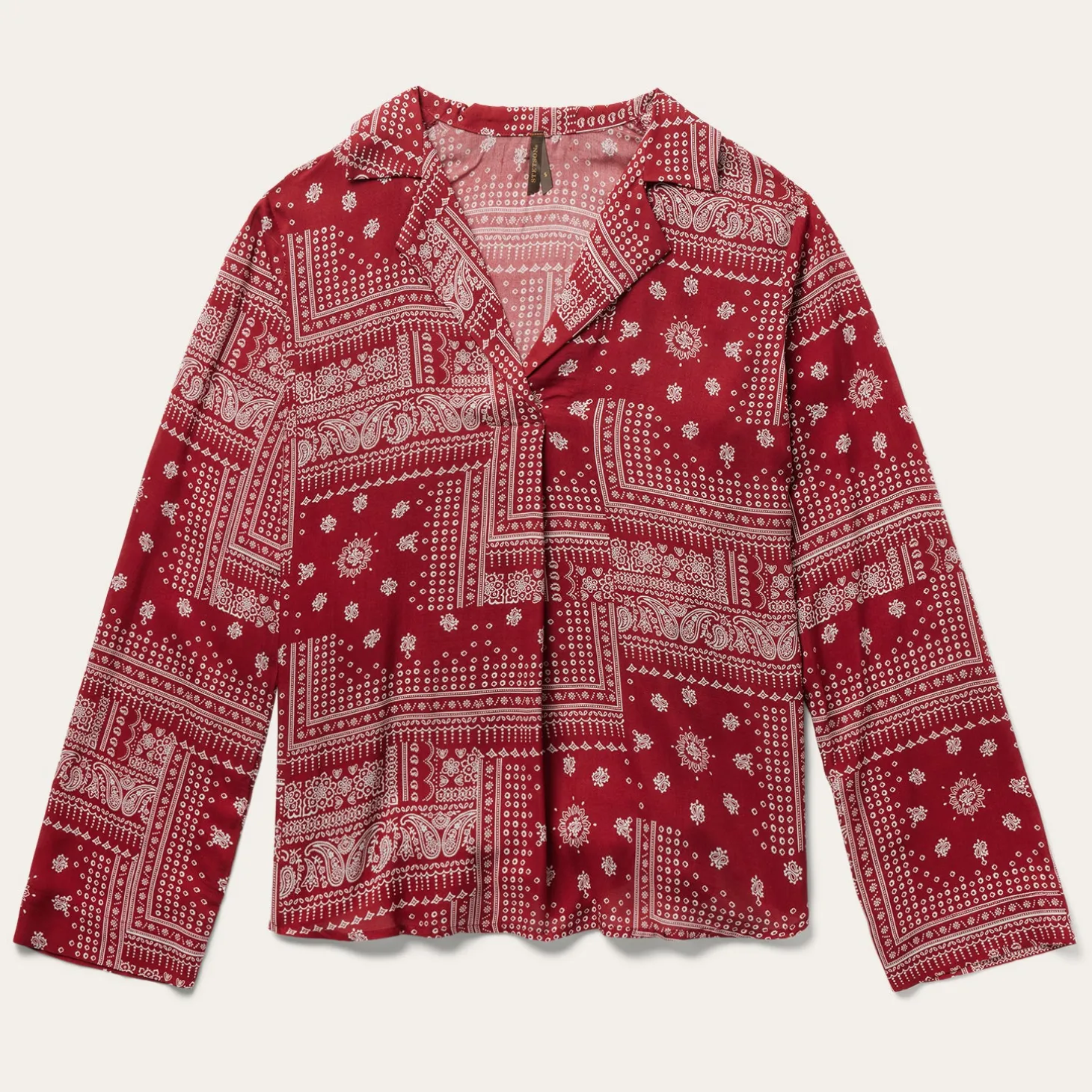 Red Bandana Patchwork Blouse