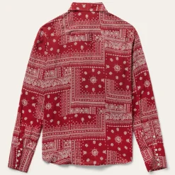 Red Bandana Patchwork Shirt