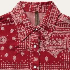 Red Bandana Patchwork Shirt