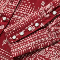 Red Bandana Patchwork Shirt
