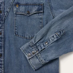 Retro Denim Western Shirt