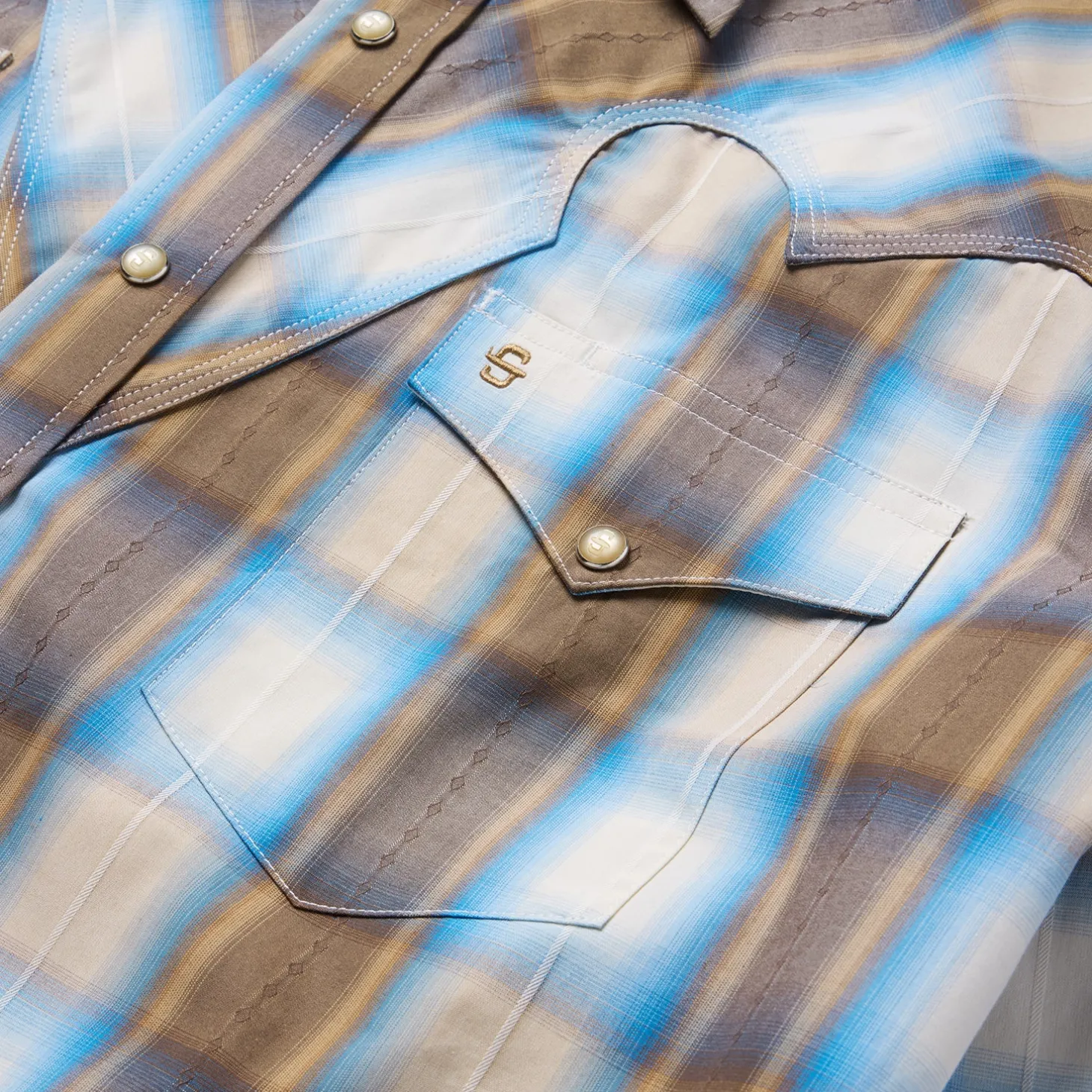 Sandalwood Ombre Plaid Western Shirt