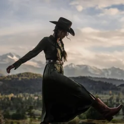 Satin Western Dress