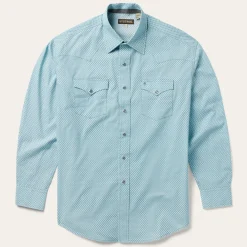 Silver Diamond Neat Print Western Shirt