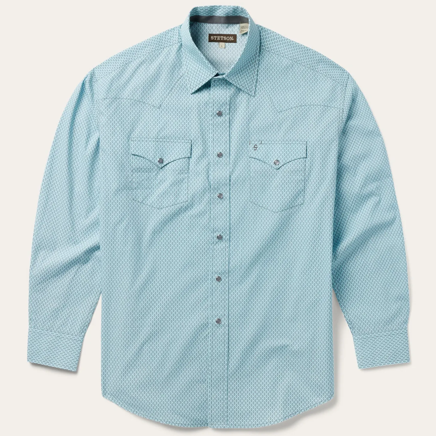 Silver Diamond Neat Print Western Shirt