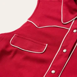 Sleeveless Retro Western Shirt