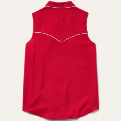 Sleeveless Retro Western Shirt