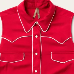 Sleeveless Retro Western Shirt