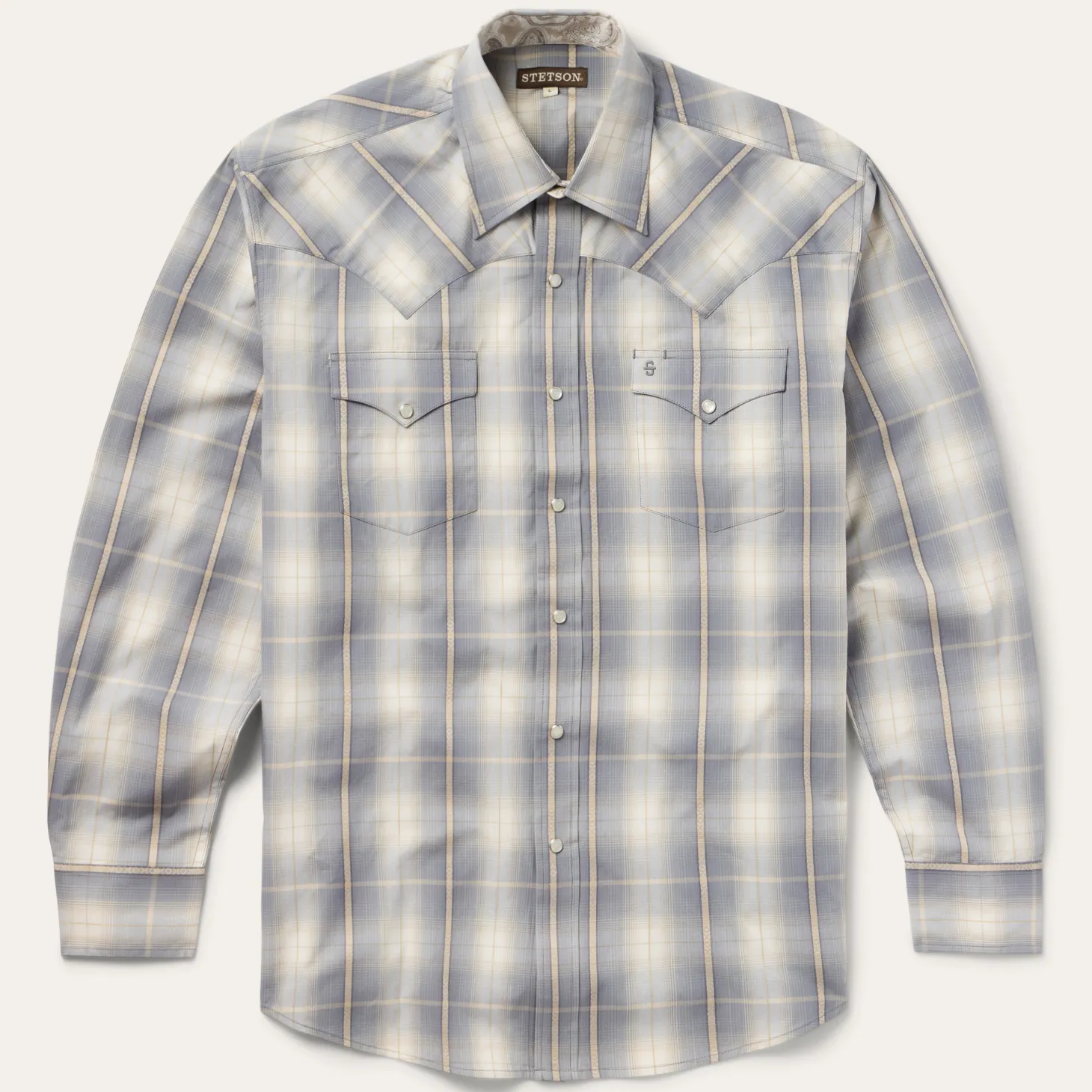 Smoke Diamonds Plaid Western Shirt